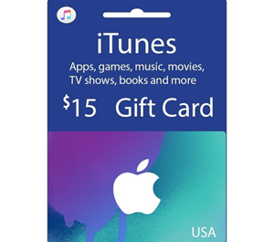 Обложка iTunes Gift Card $15 USA + Скидки