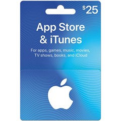 iTunes Gift Card $25 USA - без комиссии