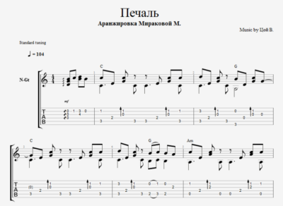 В. Цой - Печаль