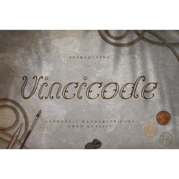 Шрифт VINCICODE — элегантный винтажный шрифт