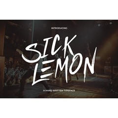 Шрифт SICK LEMON - ручной письменный тип