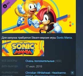 Обложка Sonic Mania - Encore DLC ?STEAM KEY СТИМ ЛИЦЕНЗИЯ