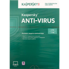 KASPERSKY Anti-Virus 2pcs 1year RUS NEW LIC