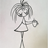 Цифровой рисунок "Ailisa - девочка с кофе".