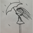 Цифровой рисунок "Ailisa - девочка и дождь"