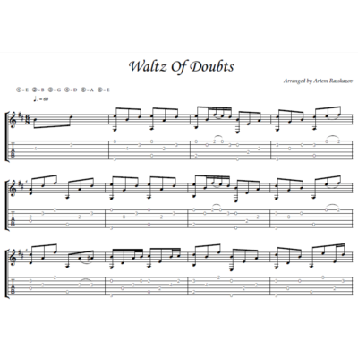 Waltz Of Doubts - фингерстайл гитара + табы
