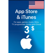 iTunes Gift Card $3 USA 🎵 🎮