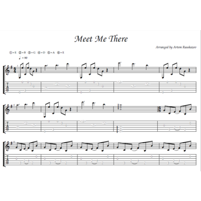 Meet Me There - фингерстайл гитара + табы