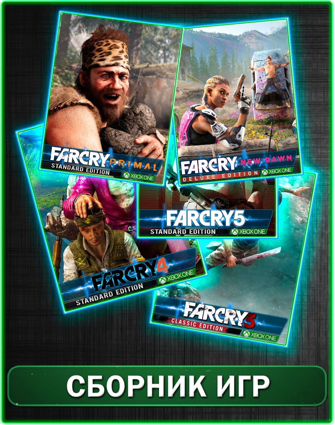 Обложка Far Cry 3 + 4 + 5 + Primal + New Dawn XBOX ONE