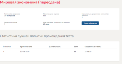 Мировая экономика.Тест Синергия 2020