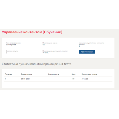 Управление контентом.Тест Синергия 2020