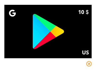 Скриншот Google Play Gift Card 10$  ( USA)