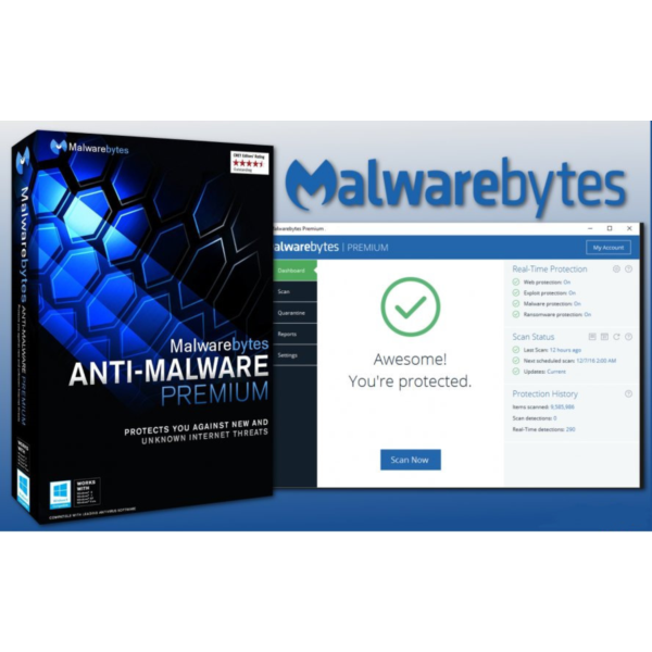 Malwarebytes Anti-Malware Premium 1 год/1-20 Устройств