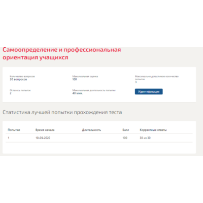 Самоопределение и профессиональная ориентация.Тест