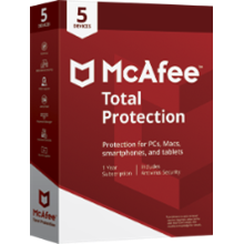 McAfee Total Protection 5 Device 1 Year