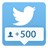 500 подписчиков Twitter