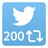 200 ретвитов Twitter