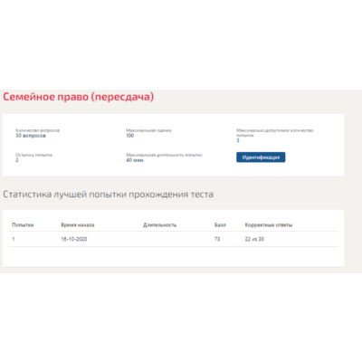Семейное право.Тест Синергия 2020