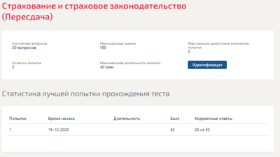 Страхование и страховое законодательство.Тест Синергия