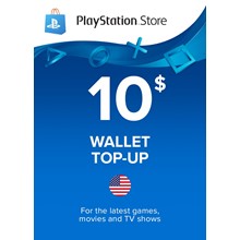 🔶PSN 10 USD $ USA [Official Key] Top Up | Gift Card