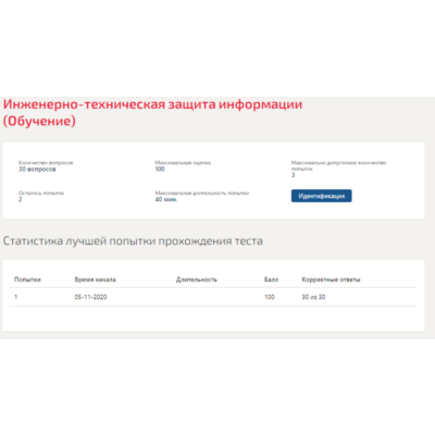 Инженерно-техническая защита информации.Тест Синергия