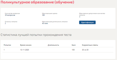 Поликультурное образование.Тест Синергия 2020г