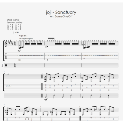 joji - Sanctuary - Табы для гитары