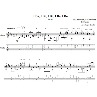 I Do, I Do, I Do, I Do, I Do ( ABBA) - для гитары