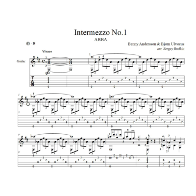 Intermezzo No.1 (ABBA) для гитары