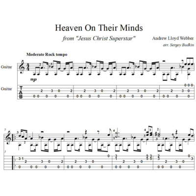 Heaven on Their Mind(Иисус Христос суперстар)для гитары