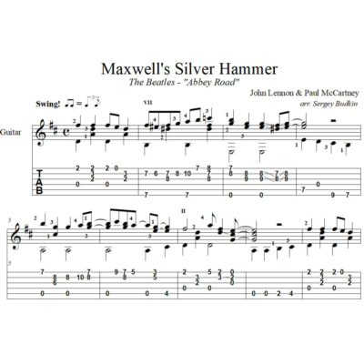 Maxwell´s Silver Hammer (The Beatles) для гитары