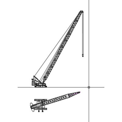 Динамически изменяемый блок крана Liebherr LR1350