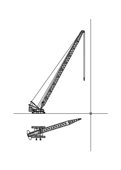 Динамически изменяемый блок крана Liebherr LR1350