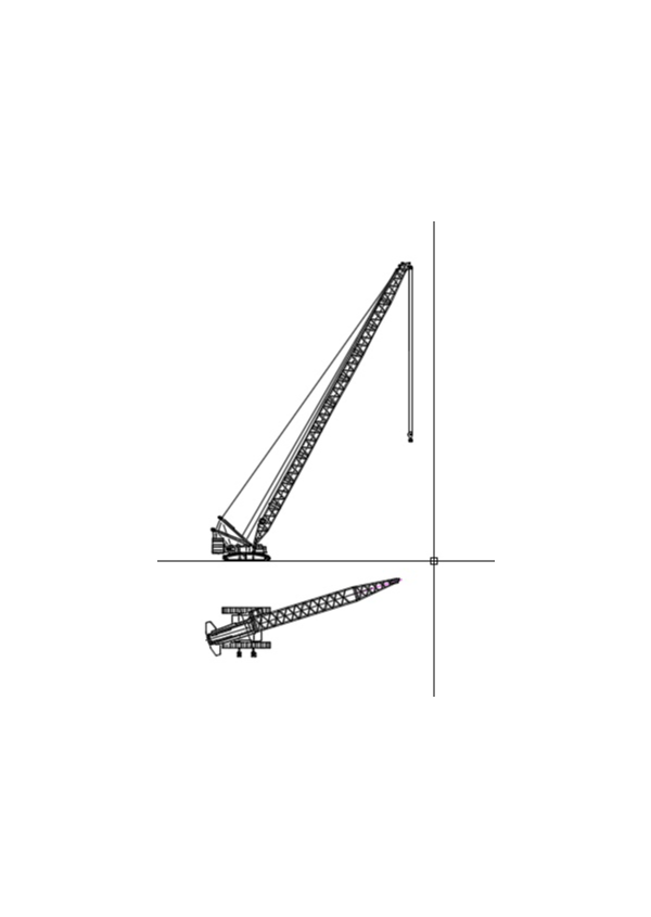 Динамически изменяемый блок крана Liebherr LR1350