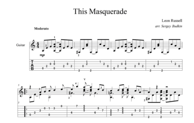 This Masquerade -  для гитары