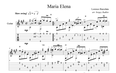 Maria Elena (Л. Барселата) для гитары