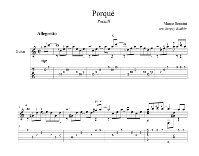 Porqué (Pochill) - для гитары