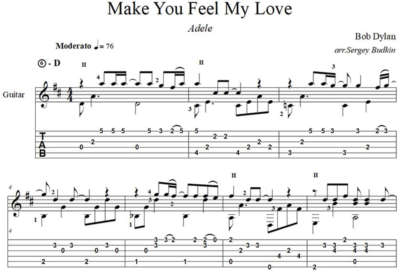 Make you feel my love (Адель) - для гитары