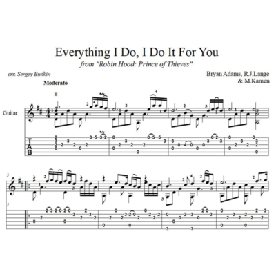I Do It for You (Брайан Адамс) - для гитары