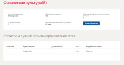 Физическая культура(6).Тест Синергия 2021г