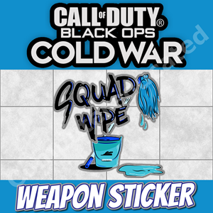 Call of Duty BO Cold War Squad Wipe Weapon Наклейка