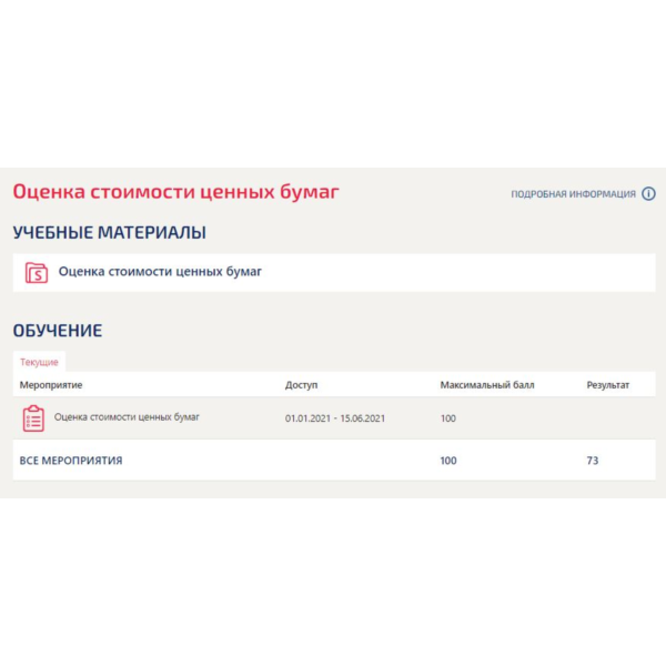Оценка стоимости ценных бумаг (Синергия ответы)