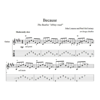 Because (The Beatles) - для гитары