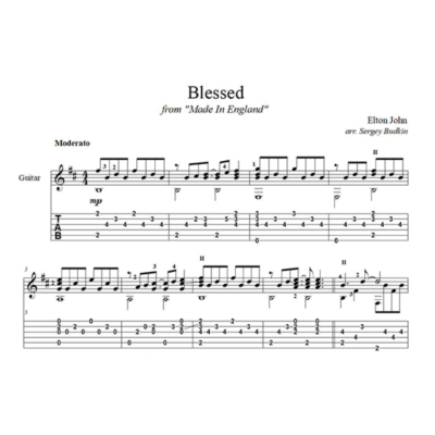 Blessed (Элтон Джон) - для гитары