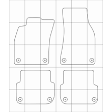 Audi A6 (C6) (04-08) Vector templates for car mats