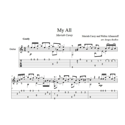 My All (Мэрайя Кэри) - для гитары