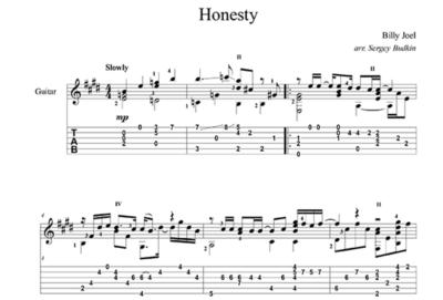 Honesty (Билли Джоэл) - для гитары