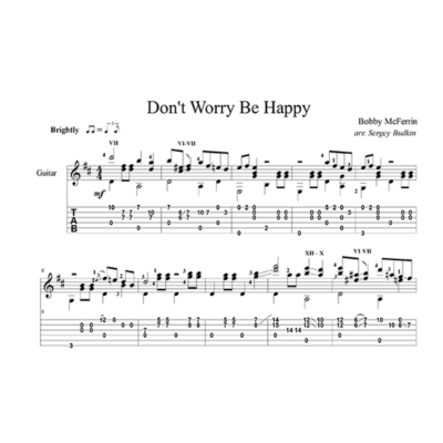 Don´t Worry Be Happy (Бобби Макферрин) для гитары