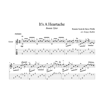It´s A Heartache (Бонни Тайлер) для гитары