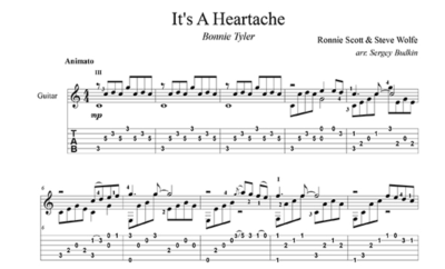 It's A Heartache (Бонни Тайлер) для гитары